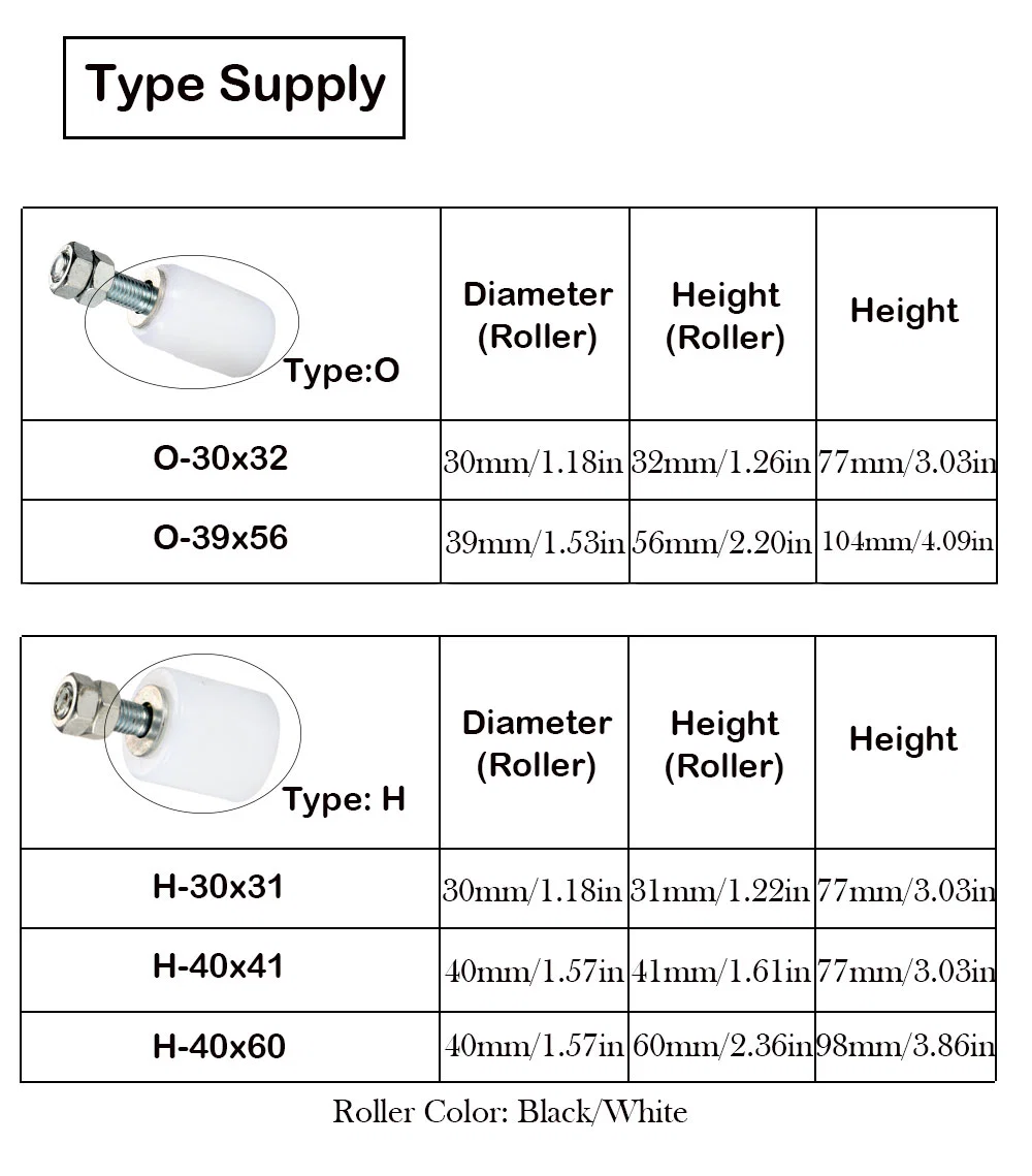 Sliding Gate Door Nylon Guide Roller PP Hardware Accessories