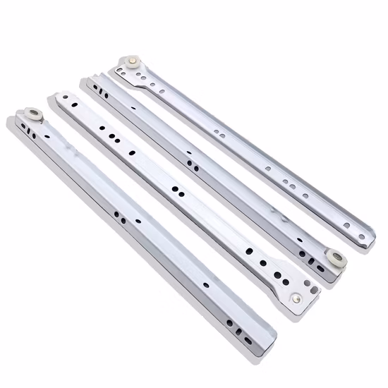 Acero inoxidable 304/hierro con canal telescópico de extensión completa de níquel 35mm/42mm/45mm Ccorredera Riel/deslizamiento del cajón con rodamiento de bolas