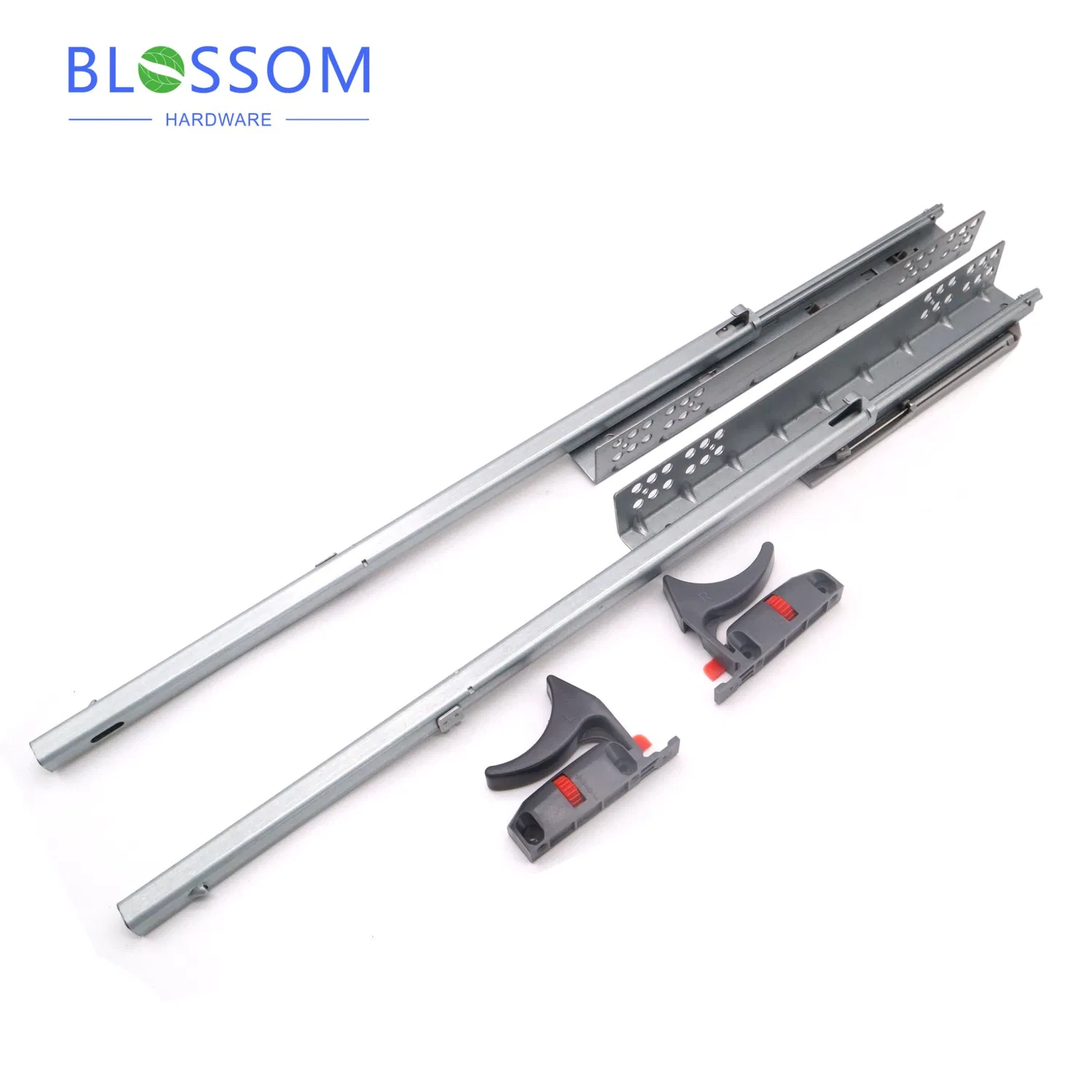 Rieles deslizantes para cajones ocultos con amortiguador de cierre suave bajo montaje inferior de 450 mm